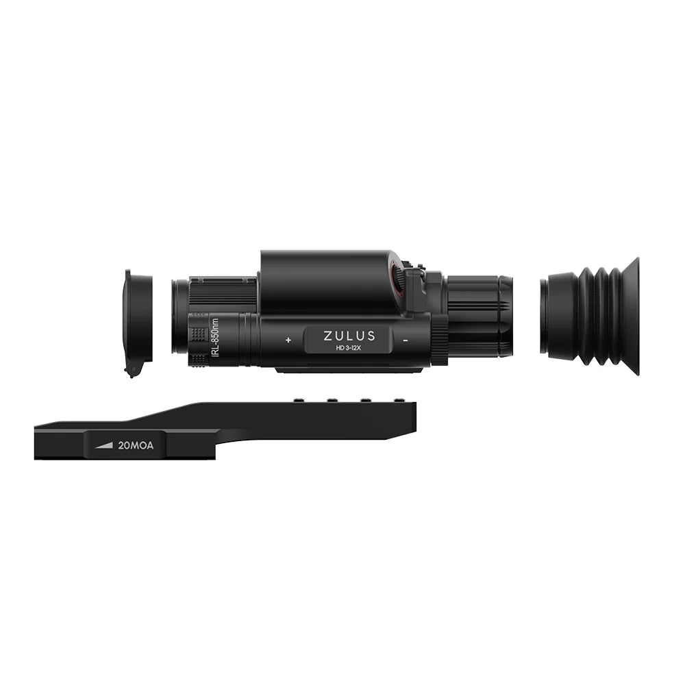 DNT Optics ZULUS HD 3-12X Digital Night Vision Scope With LRF And Ballistic Calculator, Includes Picatinny Rail (Copy)