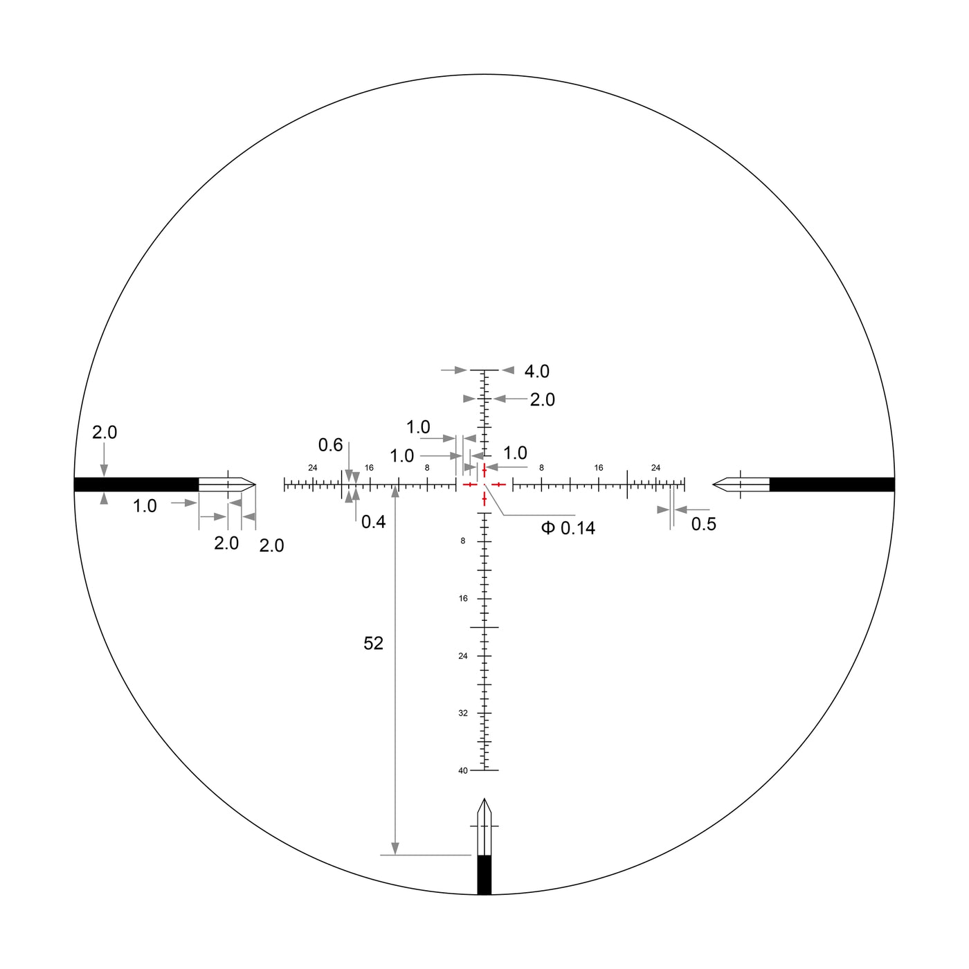 EPL4 4-16x44 FFP VHR MOA Illuminated Rifle Scope